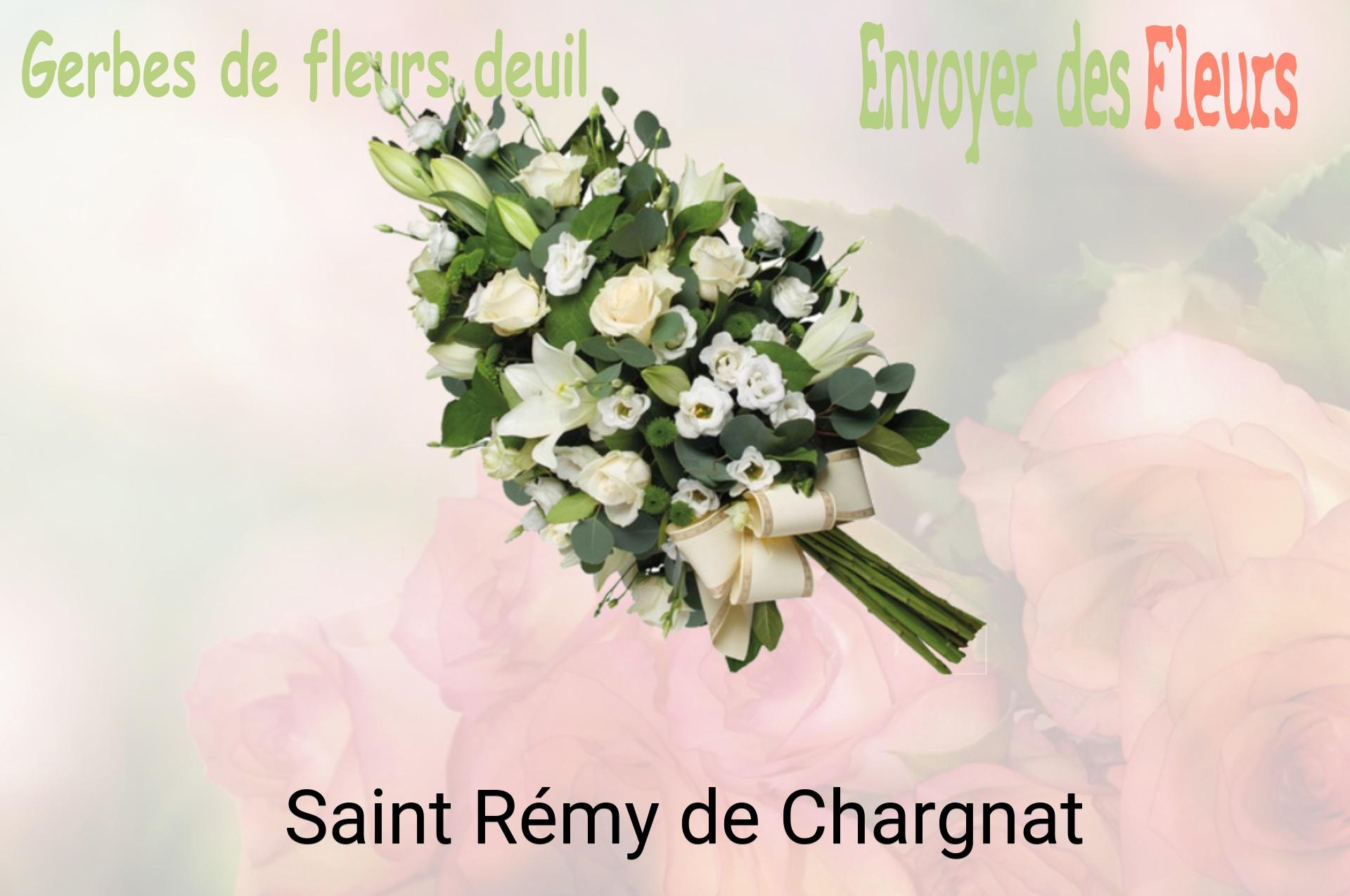 Gerbe de fleurs de deuil livrée à Saint-Rémy-de-Chargnat